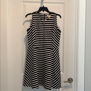 Classic Black and White Stripes Michael Kors Dress